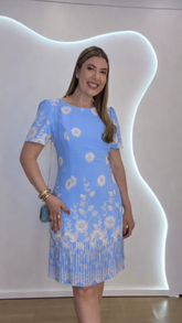 Vestido Penélope Azul Bebê