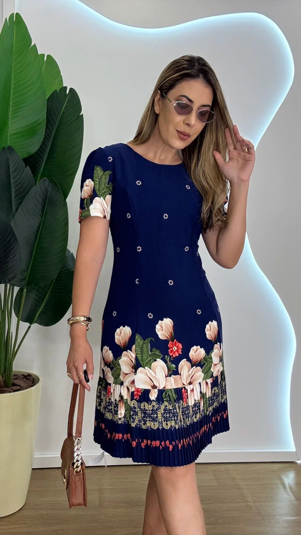 Vestido Penélope Floral Azul